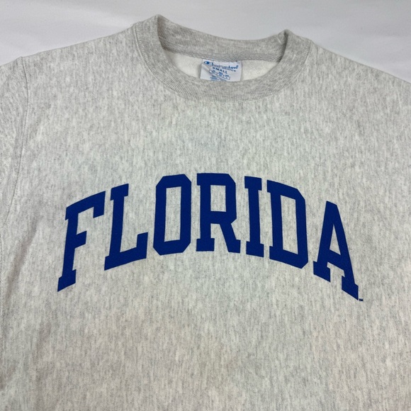 Champion Reverse Weave Florida Gators Crewneck Sweatshirt Sz Small Heathered B9 - Picture 4 of 8